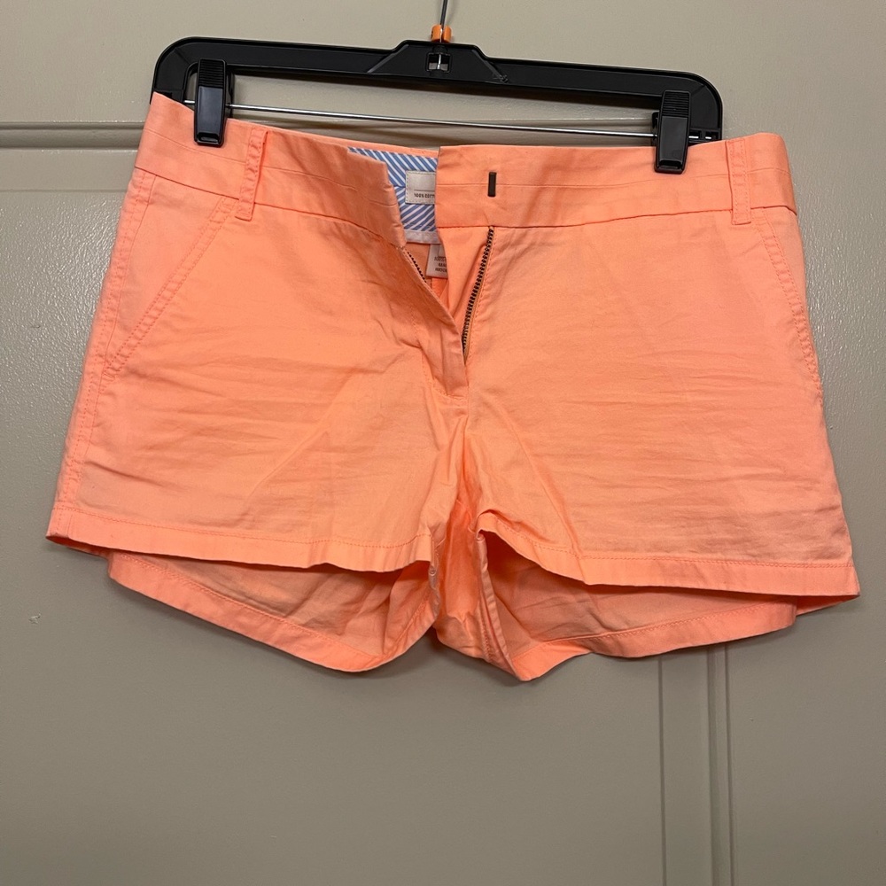 J crew chino shorts in a size 4. Light orange color